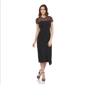JS Collection Illusion Yoke Asymmetrical Dress